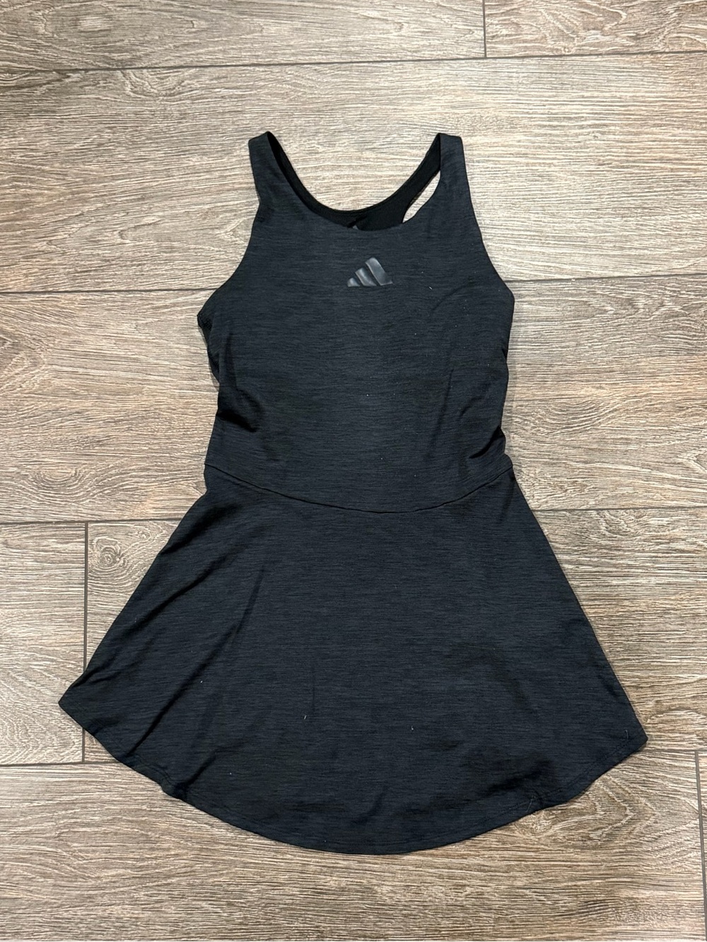 adidas Melange Flounce Dress Black Mini Dress Girls Size Medium